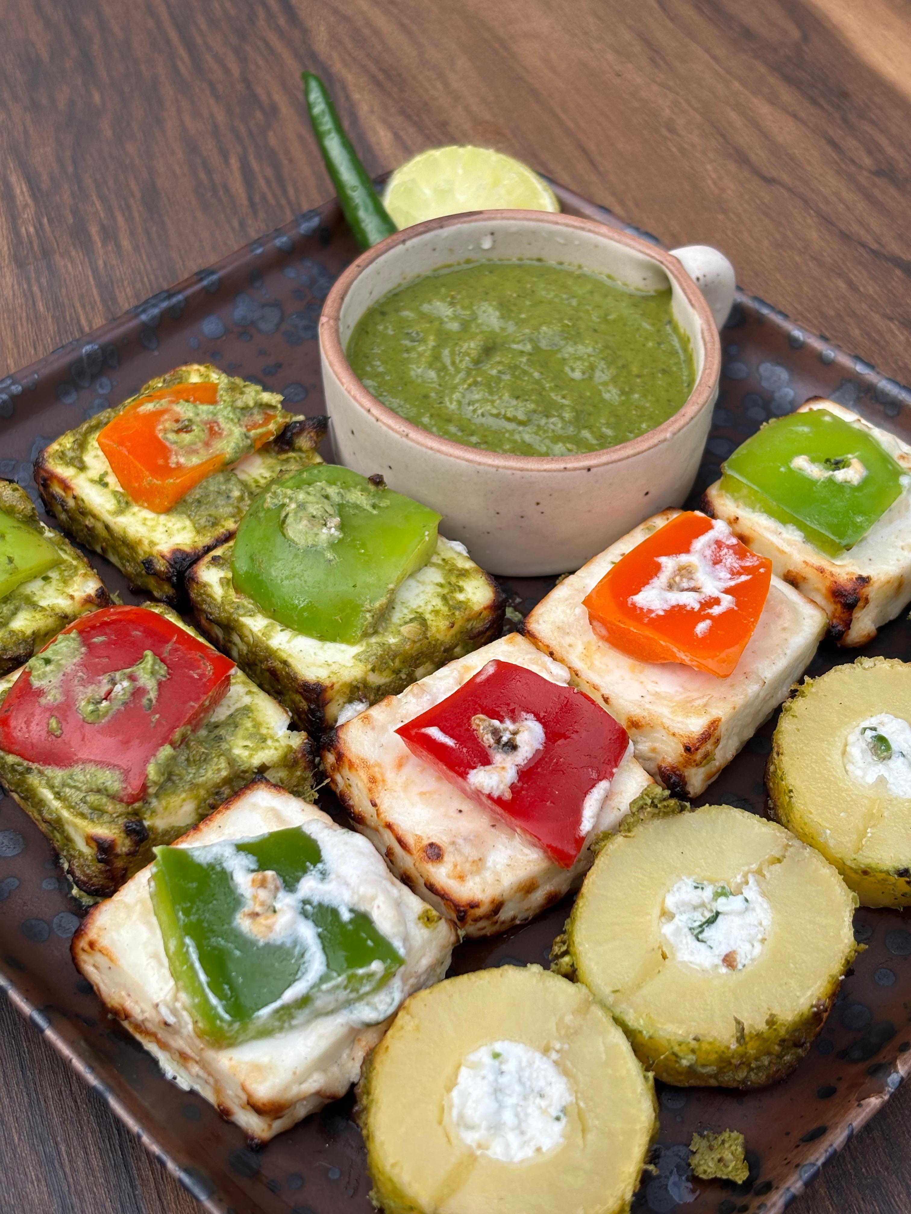 Paneer tikka, Hariyali Tikka and Aloo Tikka by Pack-n-Chew Paneer tikka, Hariyali Tikka and Aloo Tikka by Pack-n-Chew
