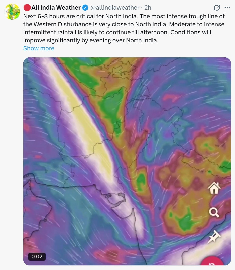 Weather expert Dr Pradeep's X post Weather expert Dr Pradeep's X post