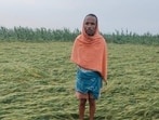 A distraught farmer with his damaged crops in a farm in Bihar on Saturday (HT PHOTO) A distraught farmer with his damaged crops in a farm in Bihar on Saturday (HT PHOTO)