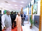 Chief minister Yogi Adityanath at an event to mark International Day of Forests, in Lucknow, on Saturday. (HT Photo)