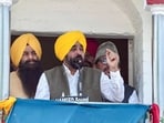 Punjab Chief Minister Bhagwant Mann delivers a speech during his visit to the Eidgah on the occasion of Eid in Malerkotla on Saturday. (ANI) Punjab Chief Minister Bhagwant Mann delivers a speech during his visit to the Eidgah on the occasion of Eid in Malerkotla on Saturday. (ANI)