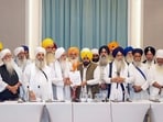Punjab Chief Minister Bhagwant Mann during a meeting with the sant samaj, in Amritsar on Saturday. (ANI)