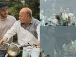 Salim Khan and Salman Khan greet fans from their house on Eid.