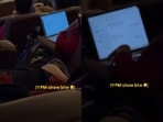 Internet users reacted after a woman was spotted working on a laptop during an 11 pm ‘Dhurandhar 2’ show.