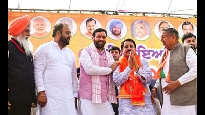 During his address, Saini presented himself not just as a neighbour, but as a younger brother and well-wisher. (HT Photo)