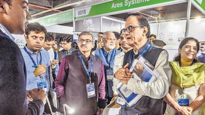 The two-day Bharat Innovates Deep-Tech Pre-Summit began at the IIT Bombay Research Park, bringing together startups, investors, industry leaders, policymakers and representatives from IITs and IISc. (Photo by Satish Bate/ Hindustan Times) (Hindustan Times) The two-day Bharat Innovates Deep-Tech Pre-Summit began at the IIT Bombay Research Park, bringing together startups, investors, industry leaders, policymakers and representatives from IITs and IISc. (Photo by Satish Bate/ Hindustan Times) (Hindustan Times)