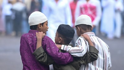 Eid-ul-Fitr was celebrated with enthusiasm and religious fervour across India on Saturday, with devotees offering prayers at Eidgahs and mosques. (Sunil Ghosh/HT Photo) Eid-ul-Fitr was celebrated with enthusiasm and religious fervour across India on Saturday, with devotees offering prayers at Eidgahs and mosques. (Sunil Ghosh/HT Photo)
