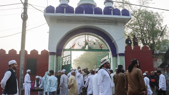 Muslim devotees arrive to offer Namaz on the occasion of Eid at Idgah Masjid in Uttam Nagar, Delhi, where there were communal tensions over the past few days.&nbsp;(ANI)