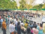 A public hearing on the amendment bill was held at the Press Club of India in New Delhi on Sunday. (HT Photo)