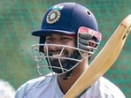 File photo of Rishabh Pant at a nets session during the ODI series against New Zealand at Vadodara in January. (PTI)