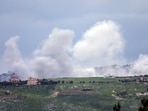 Smoke rises after an Israeli strike, following an escalation between Hezbollah and Israel amid the US-Israeli conflict with Iran.