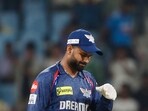 Lucknow Super Giants' captain Rishabh Pant reacts after their loss in the IPL 2025 match against Sunrisers Hyderabad