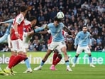 Arsenal vs Manchester City Highlights Carabao Cup Final: Manchester City's Nico O'Reilly scores their second goal.(Action Images via Reuters)