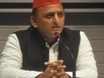 Samajwadi Party chief Akhilesh Yadav was addressing a press conference in Lucknow. (HT file)