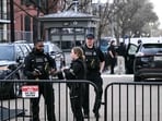 Members of the US Secret Service monitor the scene after a vehicle ran into a security barricade near the White House in Washington, DC, on March 11, 2026. (Photo by Brendan SMIALOWSKI / AFP)