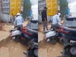 In Bengaluru, a scooter hit a car, but the driver responded calmly and offered help, winning appreciation online.