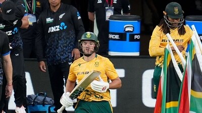 South Africa won the toss and decided to have a bat. Wiaan Mulder (left) and Tony de Zorzi walk in to open the innings. (AFP) South Africa won the toss and decided to have a bat. Wiaan Mulder (left) and Tony de Zorzi walk in to open the innings. (AFP)