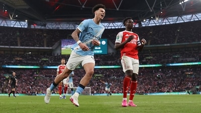 Then for the second goal, he converted another header four minutes later. (Action Images via Reuters)