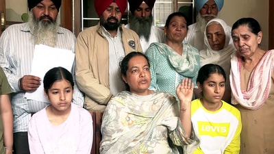 Upinder Kaur, wife of deceased official, speaks to media in Amritsar on Sunday. (ANI video Grab) Upinder Kaur, wife of deceased official, speaks to media in Amritsar on Sunday. (ANI video Grab)