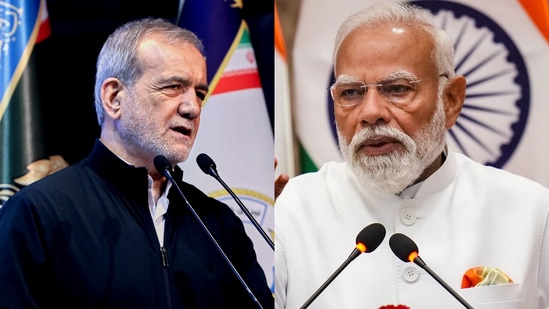 PM Modi appreciated Tehran’s support for the safety and security of Indian nationals in Iran. He also conveyed Eid and Nowruz greetings to Pezeshkian. (File photos)