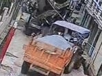 “The girl was on the right side of the turn when the driver lost control of the tractor trolley and crushed her before crashing into a small drain. The turn, where the accident took place, is narrow,” said an officer. (HT Photo)