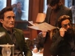 Akshaye Khanna and Arjun Rampal in Dhurandhar's red screen scene