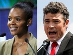 Charlie Kirk (L), Candace Owens and Joe Kent (R).