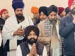 Former Punjab minister and Patti AAP MLA Laljit Singh Bhullar sits hands folded after he was arrested from Mandi Gobindgarh in Fatehgarh Sahib district on Monday. Prior to his arrest, Bhullar released a statement rejecting rumours that he was fleeing the police and claimed he had surrendered.