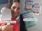 The mother thanked Indian Railways for stepping in during a moment of need.