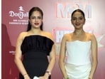 Actor Madhoo and her daughter, Ameyaa Shah, made a striking appearance on the red carpet at an awards night. (Instagram/ manav.manglani)
