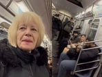 A woman asked New York subway commuters to sing Happy Birthday for her 75th, but only two passengers joined in.