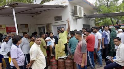 According to the FIR, Sachin Chaudhary, a local resident, complained to the Ghaziabad district magistrate (DM) on March 20 about alleged black-marketing of LPG cylinders at the Modinagar agency. (HT Photo) According to the FIR, Sachin Chaudhary, a local resident, complained to the Ghaziabad district magistrate (DM) on March 20 about alleged black-marketing of LPG cylinders at the Modinagar agency. (HT Photo)