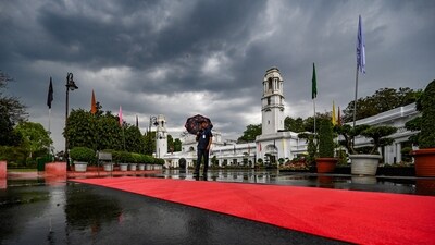 New Delhi, India – March 23, 2026: A view of the Delhi Vidhan Sabha under cloudy skies during morning rain in New Delhi, India, on Monday, March 23, 2026. (Photo by Raj K Raj / Hindustan Times) (RAJ K RAJ /HT PHOTO) New Delhi, India – March 23, 2026: A view of the Delhi Vidhan Sabha under cloudy skies during morning rain in New Delhi, India, on Monday, March 23, 2026. (Photo by Raj K Raj / Hindustan Times) (RAJ K RAJ /HT PHOTO)
