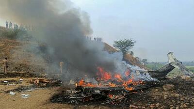 Pune: Maharashtra Deputy Chief Minister Ajit Pawar's plane in flames after it crashed during landing, at Baramati in Pune district, Maharashtra, Wednesday, Jan. 28, 2026. Pawar, along with three others on board, was killed in the crash. (PTI Photo)(PTI01_28_2026_000026B) (PTI)