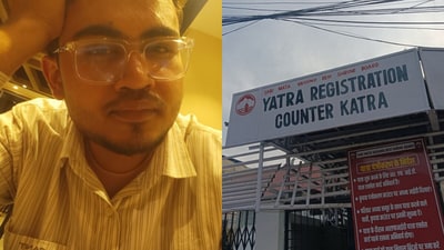Madhav said he arrived at the pilgrimage site only to learn that the yatra had been temporarily stopped. (@maddiesays3/X) Madhav said he arrived at the pilgrimage site only to learn that the yatra had been temporarily stopped. (@maddiesays3/X)