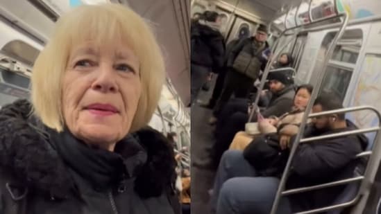 A woman asked New York subway commuters to sing Happy Birthday for her 75th, but only two passengers joined in.(Instagram/lindamarcussmith )