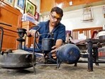 At the centre of this renewed demand is Rahul Ware, 52, third-generation owner of the shop carrying forward the 97-year-old legacy. (MAHENDRA KOLHE/ HT)