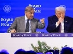 Shehbaz Sharif with Donald Trump during the signing ceremony for the Board of Peace charter at the World Economic Forum (WEF) in Davos, Switzerland, on January 22, 2026.