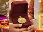 Gold-plated spiritual icons reflect a growing trend where faith-inspired décor finds a place in modern living rooms and workspaces.