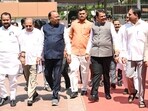 Mumbai, India - March 23, 2026: CM Devendra Fadnavis during Budget assembly session at Vidhan Bhavan in Mumbai, India, on Monday, March 23, 2026. (Photo by Anshuman Poyrekar/Hindustan Times) (Anshuman Poyrekar/HT Photo)