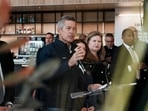 US Secretary of Transportation Sean Duffy speaks next to NYC Mayor Zohran Mamdani at a press conference after an Air Canada Express jet collided with a ground vehicle at New York's LaGuardia Airport in Queens, New York.