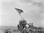 US Marines raise the flag on Iwo Jima, Japan, on February 23, 1945, in a shot captured by Joe Rosenthal, who won a Pulitzer for it.