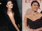Priyanka Chopra stuns in dramatic black gown at Bulgari’s high jewellery event in Milan. 