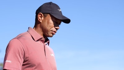 Tiger Woods has been serving as an adviser and unofficial cheerleader for his TGL team. (Getty Images via AFP) Tiger Woods has been serving as an adviser and unofficial cheerleader for his TGL team. (Getty Images via AFP)