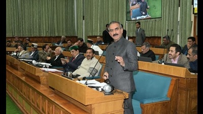 Himachal chief minister Sukhvinder Singh Sukhu during budget session in Shimla on Tuesday. (HT Photo) Himachal chief minister Sukhvinder Singh Sukhu during budget session in Shimla on Tuesday. (HT Photo)