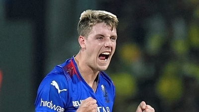 Cameron Green was bought by Kolkata Knight Riders for a record-breaking ₹25.20 crore after bidding war at IPL players' auction in Abu Dhabi (PTI) Cameron Green was bought by Kolkata Knight Riders for a record-breaking ₹25.20 crore after bidding war at IPL players' auction in Abu Dhabi (PTI)