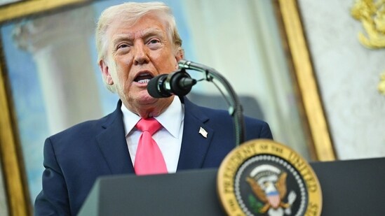“We're in negotiations right now,” Trump told reporters at the Oval Office. (Bloomberg)