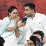 মমতা ও অভিষেক বন্দ্যোপাধ্যায়।