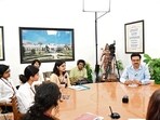 A glimpse of the first session of Coffee with VC in Delhi University