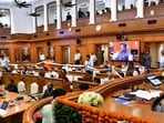Education minister Ashish Sood backed the  <span class='webrupee'>₹</span>1.03 lakh crore budget, calling it a road map for “good governance” and development. (Hindustan Times)